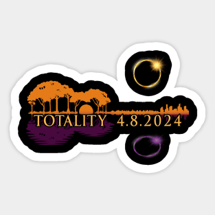 America Totality Reflections 4-8-24 Sun Eclipse Sticker